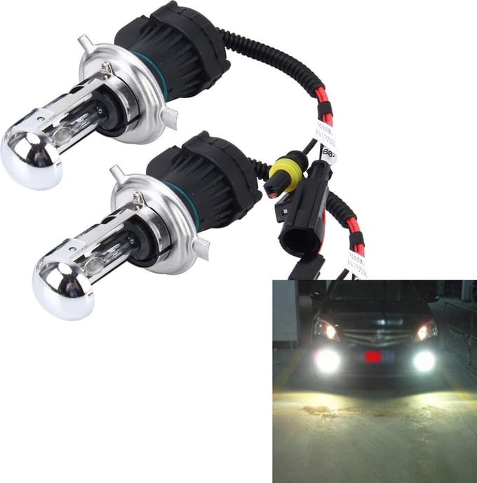 2 stuks H4 55W 6000K HID-lampen Xenon-lampen, AC 12V