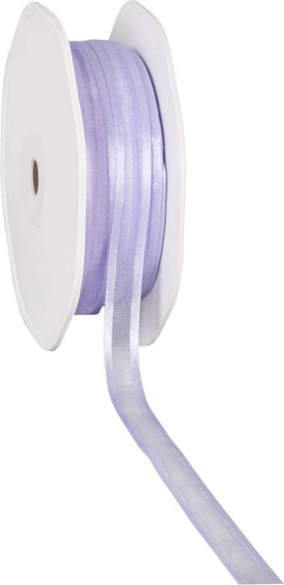 Satin edge Organzalint Lavendel – 10 mm × 50 m – Organza