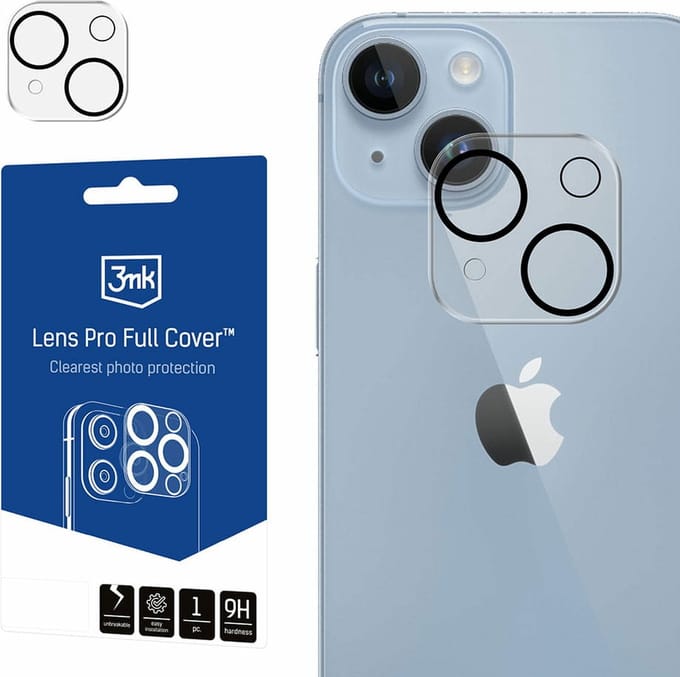3MK Protection Pro Achtercamera Beschermfolie voor Apple iPhone 12, Gehard Glas, Zwart