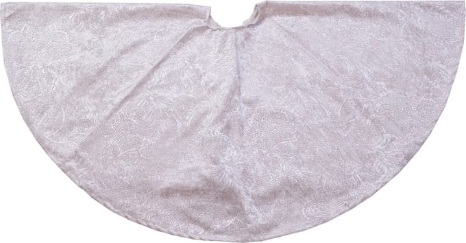 Anna's Collection Kerstboomrok - creme wit - barok - D120 cm - polyester - kerstboom kleed