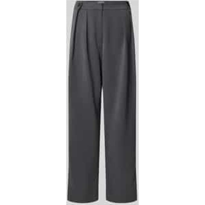 Stoffen broek met wijde pijpen en sierknopen