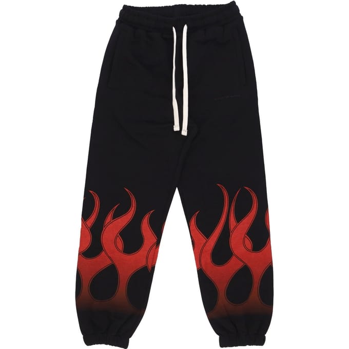Lichtgewicht heren trainingsbroek Flames Pants Zwart/rood