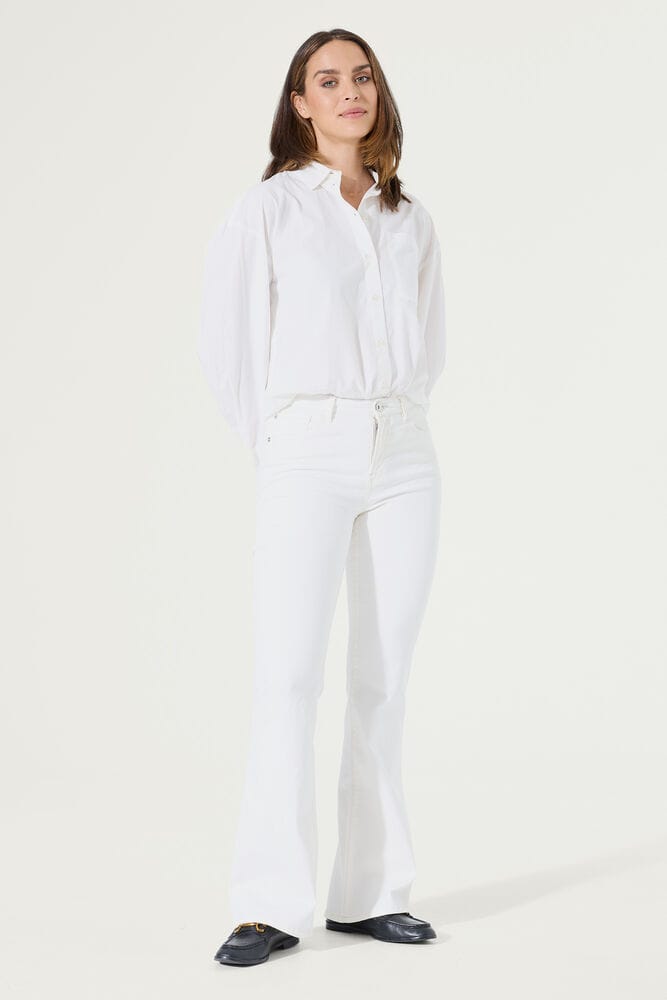 GARCIA Celia Dames Flared Fit Jeans Wit