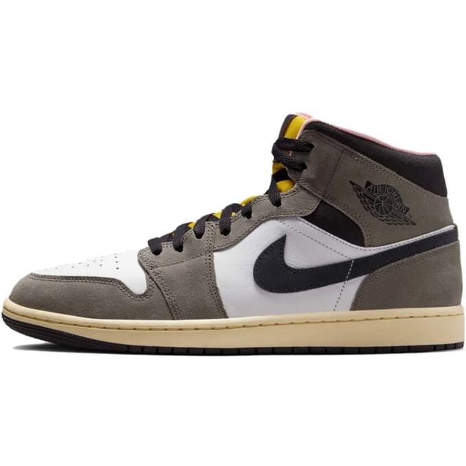 Air Jordan 1 Mid Cave Stone Heren Sneakers Grijs Wit Oliegrijs HQ2011-100 42.5 gray