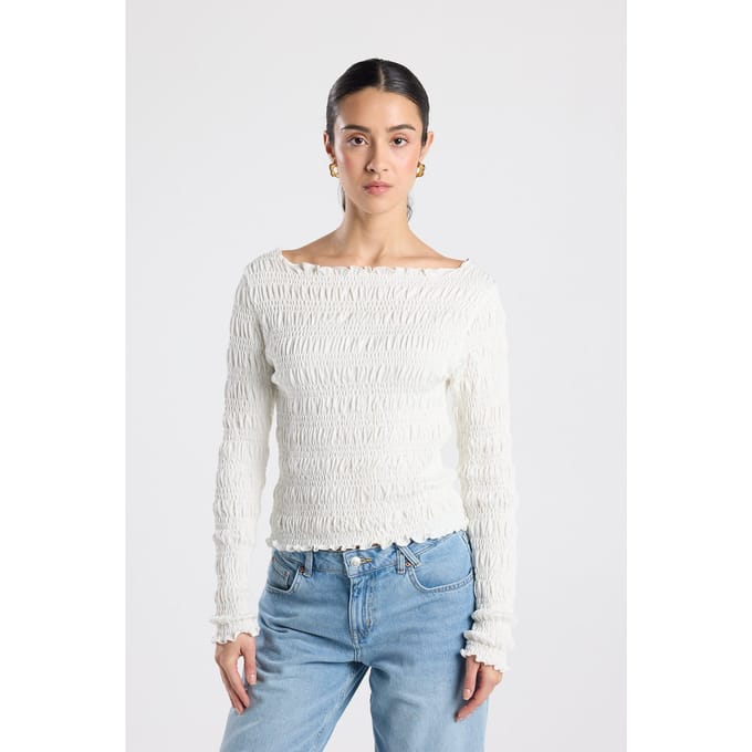 America Today Lesley Off White Größe: XS | Longsleeves Outlet | Damen | Weiß