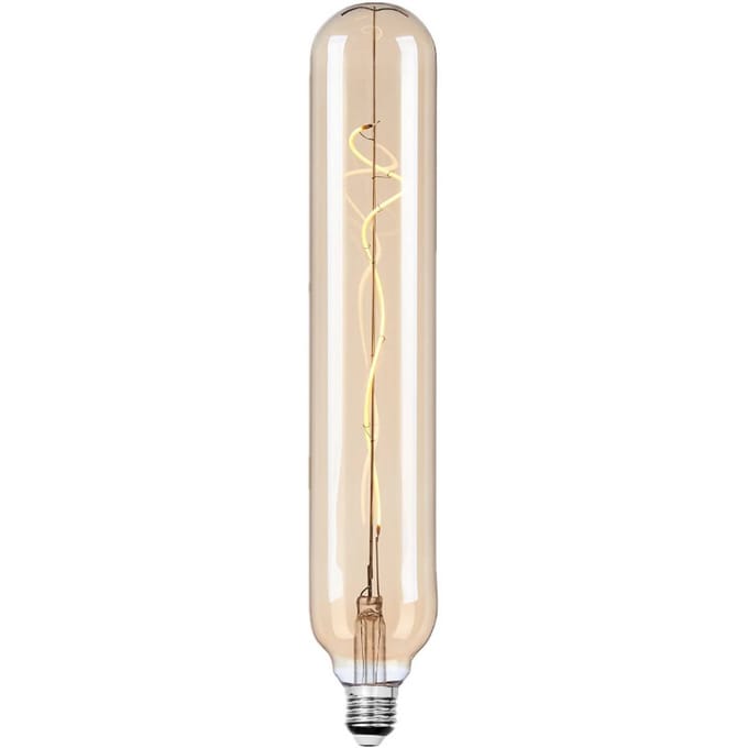 Lucande LED-buislamp, E27 4W, Ø 6 cm, amber, 2700K