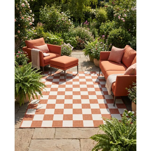 Muratap Buitenkleed brussels costa blocks terra creme- 240x340 cm