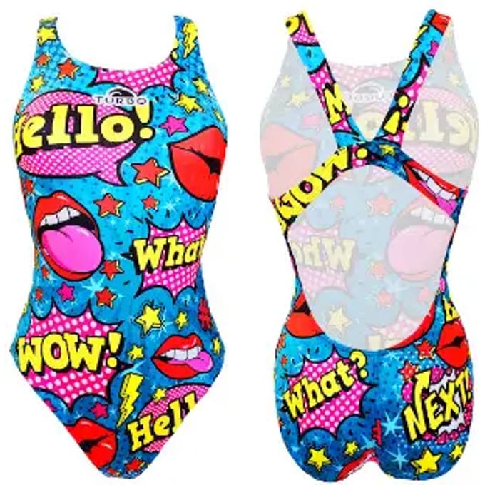 Turbo Pop Comic Zwemkleding Veelkleurig M Vrouw