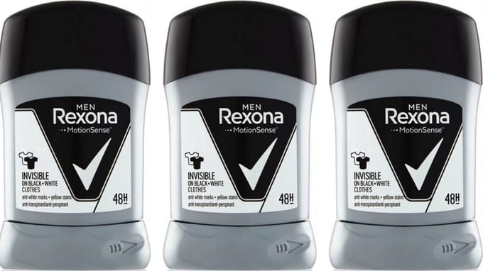 Rexona Deo Stick Men Invisible on Black and White - Voordeelverpakking 3 x 50 ml
