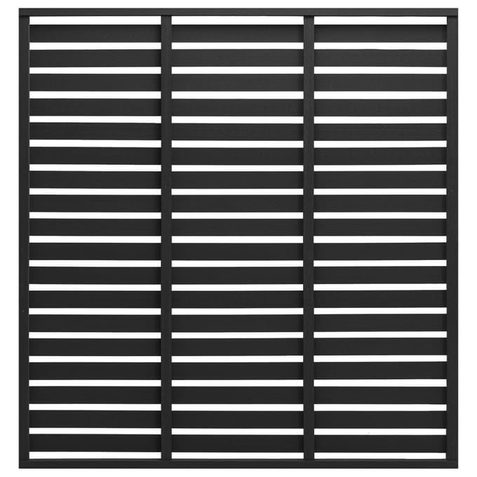 vidaXL - Schuttingpaneel - 180x180 - cm - HKC - zwart