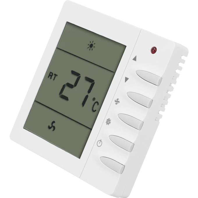 AC220V Centrale Airconditioning Ventilator LCD Thermostaat Airconditioning Temperatuurregelaar white
