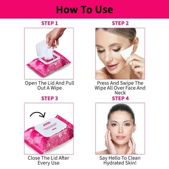Nykaa Make-up Remover Doekjes pink