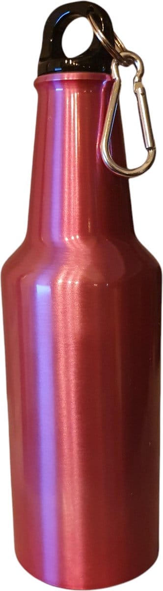 Sportbidon aluminium roze 600ml