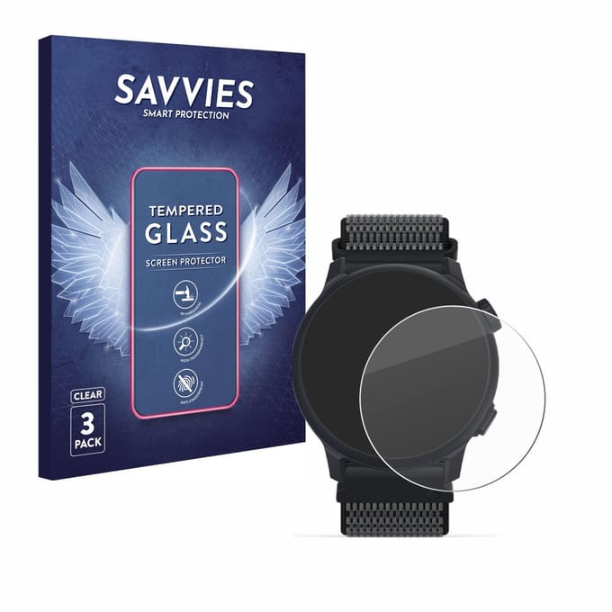 Savvies - Glas Screenprotector voor Coros Pace 2 - Gehard Beschermglas 9H 3 Stuks
