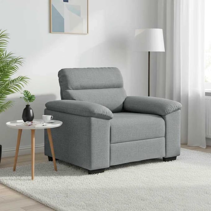 vidaXL - Fauteuil - 100x81x84 - cm - stof - lichtgrijs