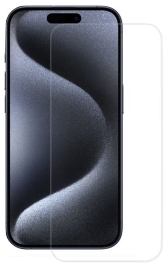 MYWAY, Screenprotector geschikt voor iPhone 15 Plus - GLASS BASIC Tempered Glass, Transparant