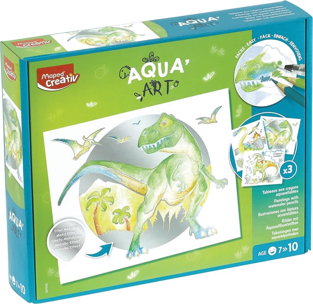 Hobby-Set Maped Creativ Aqua'Art Dinosaurier 14-teilig sortiert