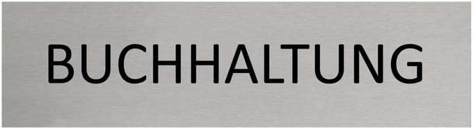 CombiCraft Aluminium Deurbordje "Buchhaltung " 165x45mm met tape