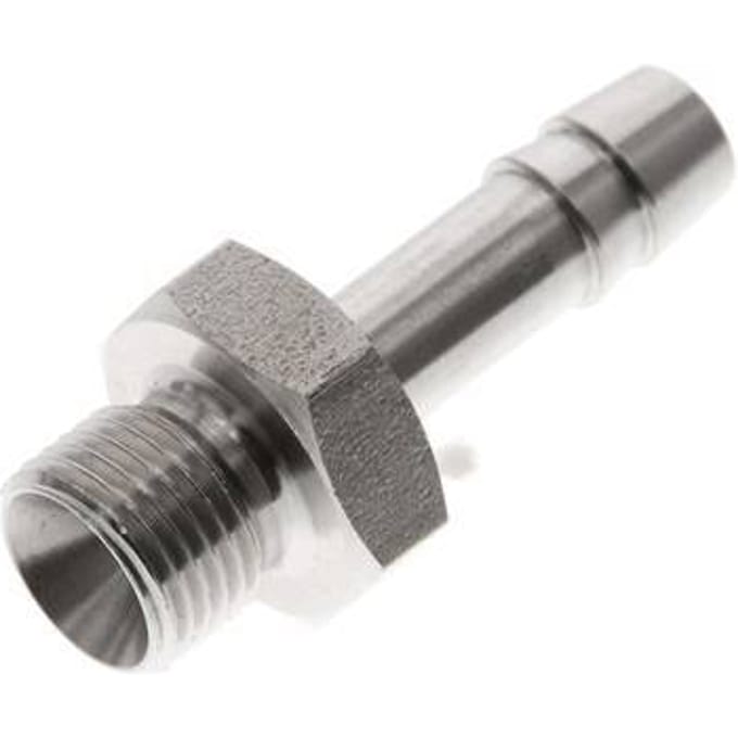 G 1/8'' Buitendraad x 6mm RVS Slangpilaar 40 Bar