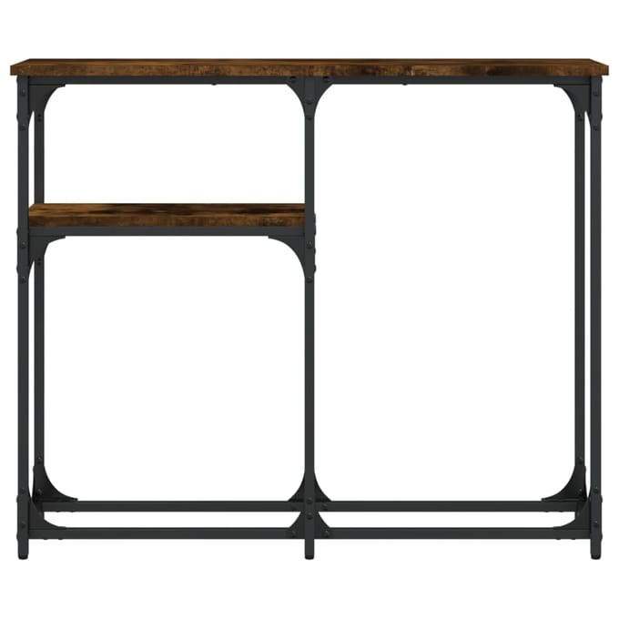 vidaXL - Wandtafel - 90x22,5x75 - cm - bewerkt - hout - gerookt - eikenkleurig
