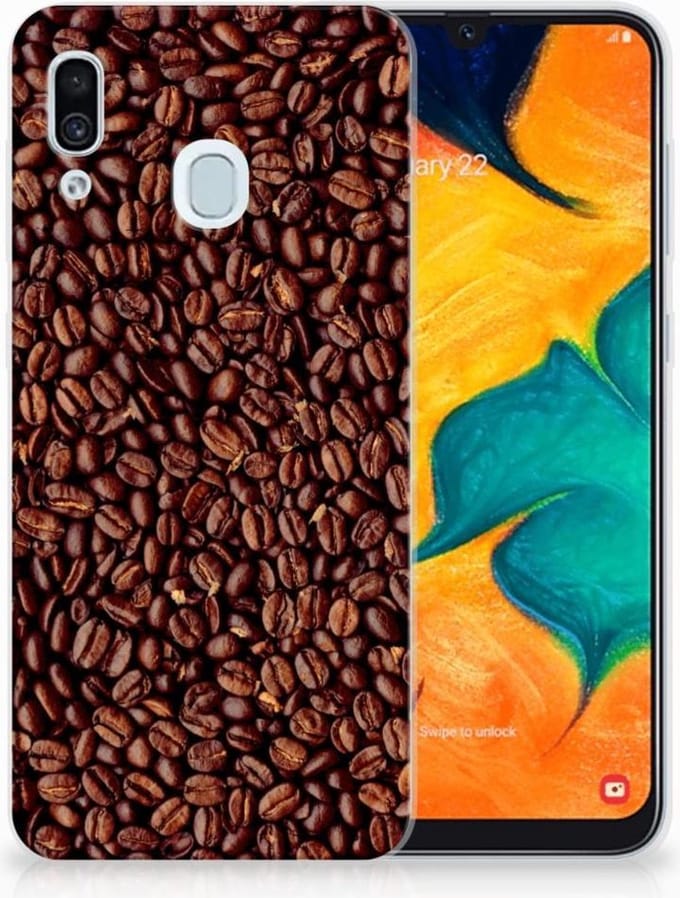 Samsung Galaxy A30 Siliconen Case Koffiebonen