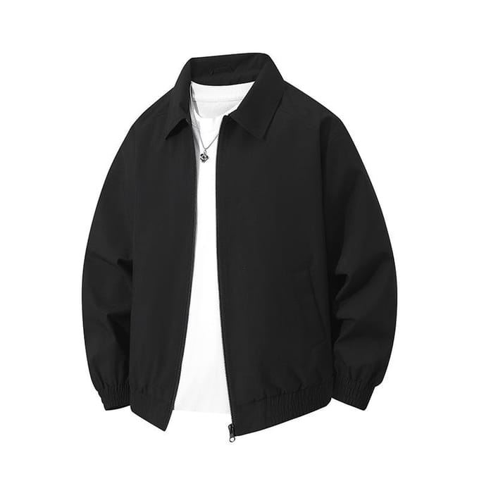 Executive Jas Lente Nieuwe Business Casual Jas Heren Revers Kader Winddichte Top M black