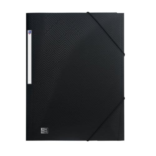 Elastomap Elba Urban A4 3 kleppen PP zwart