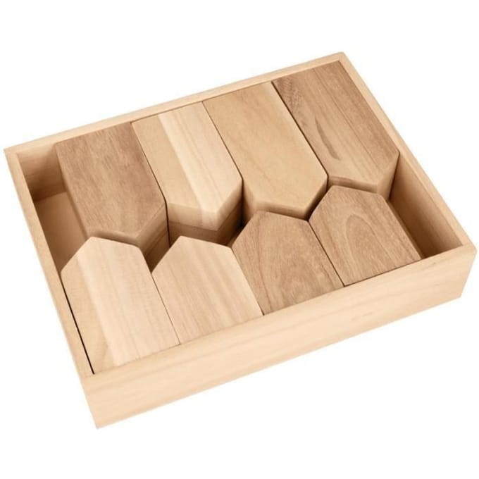 Plateau met houten huisjes (8)
