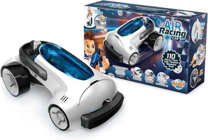 Bouw je eigen raceauto aangedreven door lucht – Educatief bouwpakket voor kinderen vanaf 8 jaar