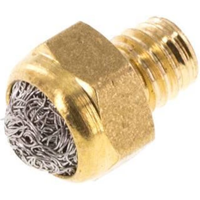 M5 Messing Compacte Pneumatische Geluiddemper 1.4301 Draadgaas [5 Stuks]