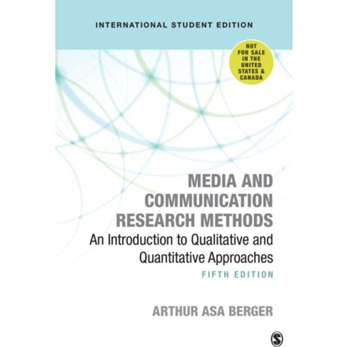 Media And Communication Research Methods - International Student Edition - Berger, Arthur A,