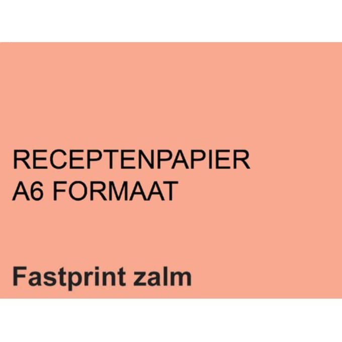 Receptpapier fastprint a6 80gr zalm 2000 vel