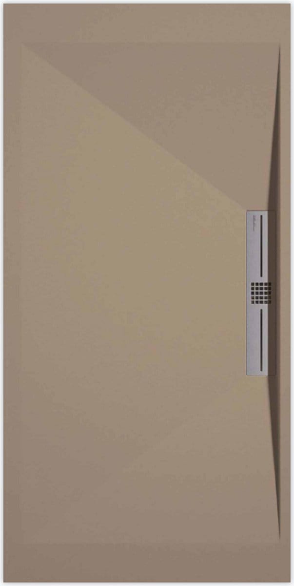 Sanifun douchebak Stone Side Moka Smooth 900 x 900 S