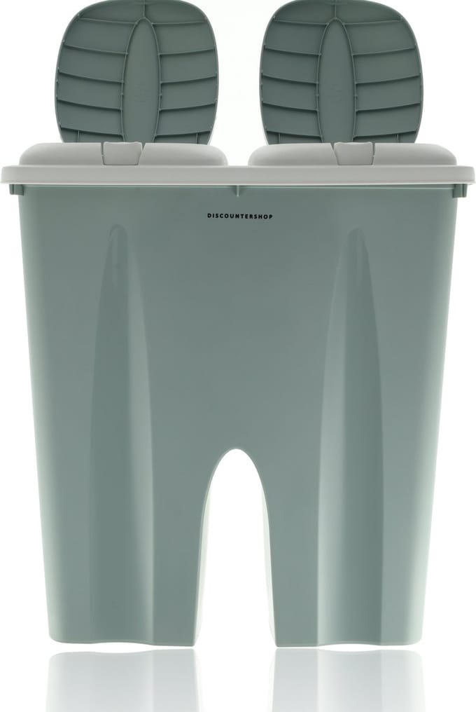 Afvalemmer 50 Liter (2x 25L) - Groene Duobin afvalbak -Afvalscheiding - Luxe Prullenbak