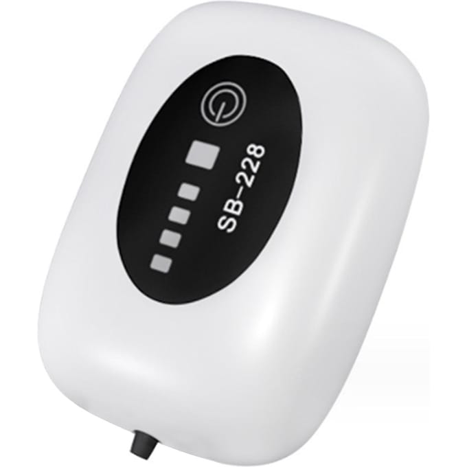 Aquarium Luchtpomp USB Oplaadbare Zuurstofpomp Aquarium Bubbler Hoge capaciteit 4800mAh Lithium 2600mAh wit
