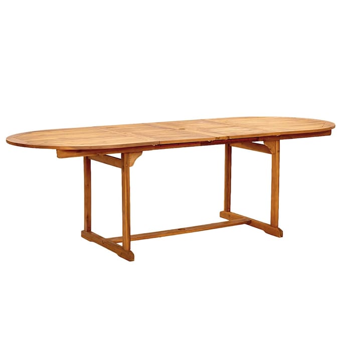 vidaXL - 9-delige - Tuinset - massief - acaciahout - en - textileen