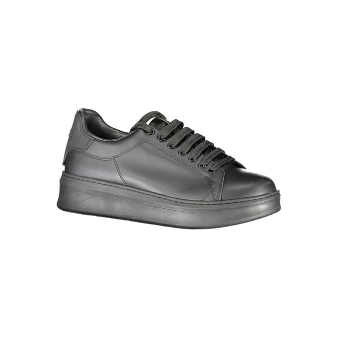 Gaelle Paris Zwarte Polyurethaan Heren Sneaker