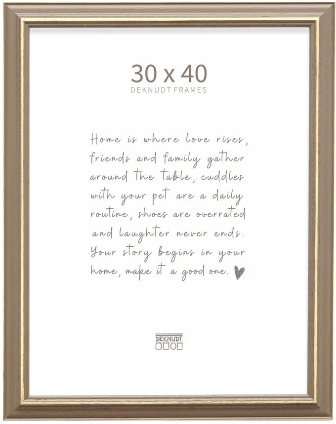 Deknudt Frames fotolijst S221F3 - bruin met naturel accent - 30x40 cm