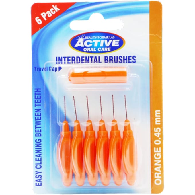 Active Oral Care Interdental Brushes Orange 0,45 mm 6 st