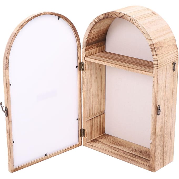 Shadow Box Frame Multifunctioneel Houten Rustiek Shadow Box Vitrine Fotolijst voor Thuis white