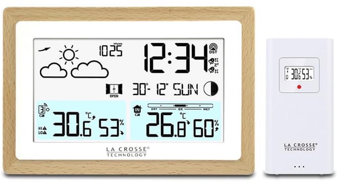 Draadloos Weerstation met Binnen- en Buitentemperatuur en Maanfase