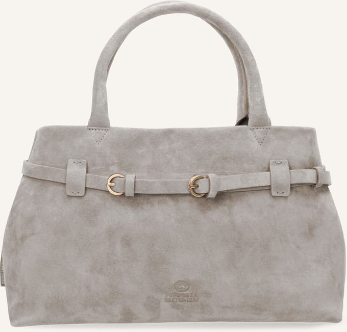 Fred De La Bretoniere Mae Medium Handtas Dames - Leer - Beige