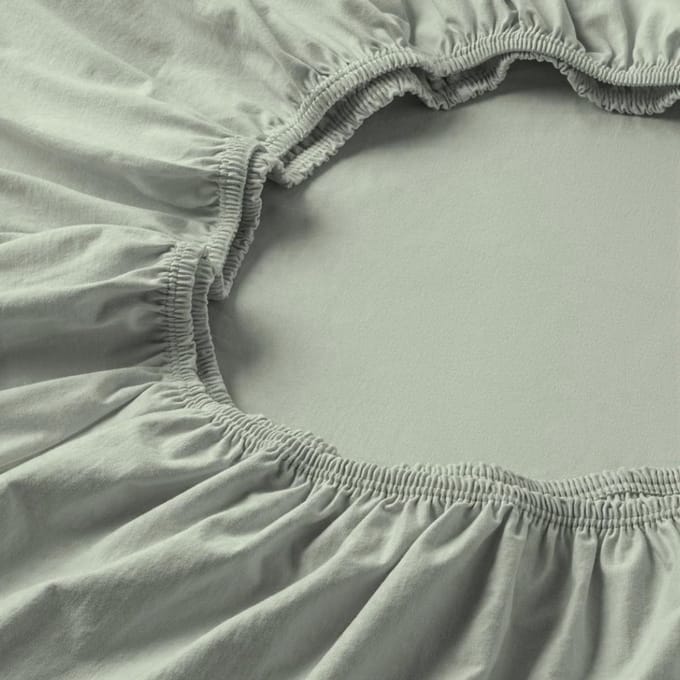 Estella 532 - Hoeslaken - Gedraaide Jersey - 100 x 200 cm - Saliegroen