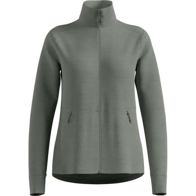 Odlo Grid Fleece Met Volledige Rits Groen XS Vrouw