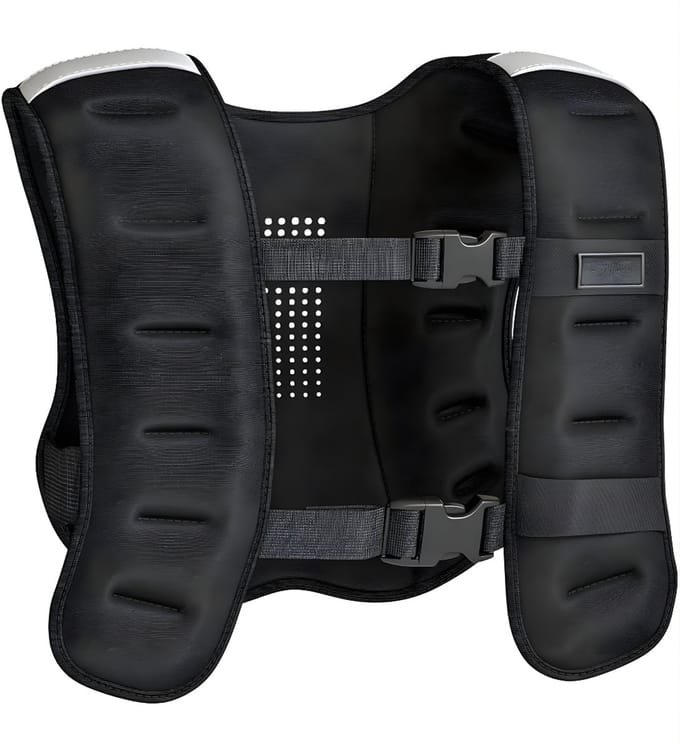 QIN® Gewichtsvest - Gewichtsvesten - Weight Vest - Zwart - 43cm x 33cm x 1cm
