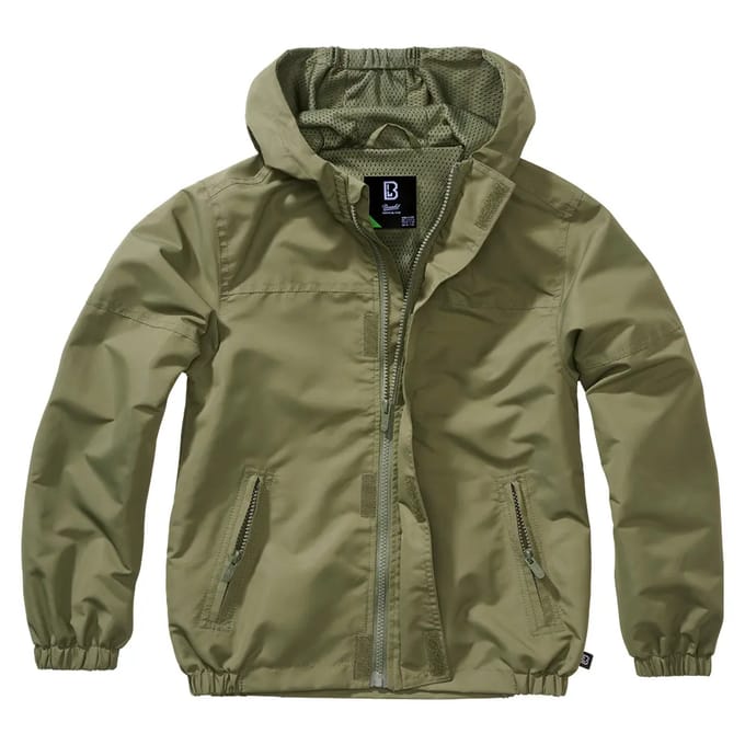 Brandit - Summer frontzip Kinder Windbreaker jacket - Kids 170/176 - Groen
