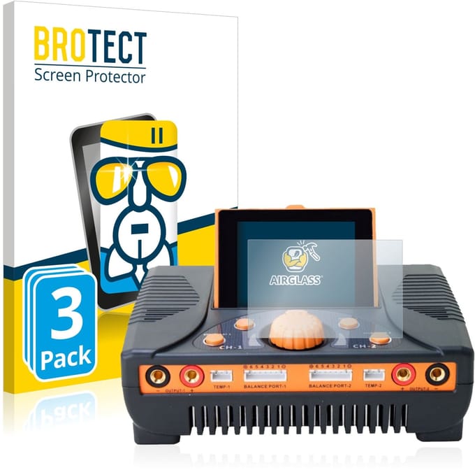 Screenprotector 3 Stuks voor Junsi iCharger 406 Duo Beschermglas transparant
