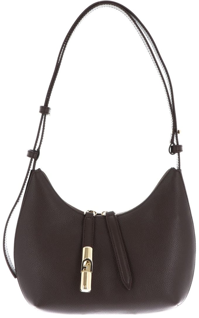 FURLA Leren schoudertas Goccia Shoulder Bag Cioccolato donkerbruin