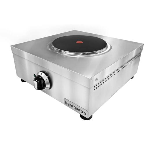 GGM Gastro Tisch Elektroherd - 2,6 kW - 1 Platte Rund Zilver