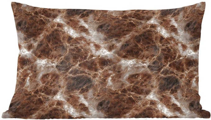 Sierkussens - Kussentjes Woonkamer - 60x40 cm - Bruin - Goud - Marmer